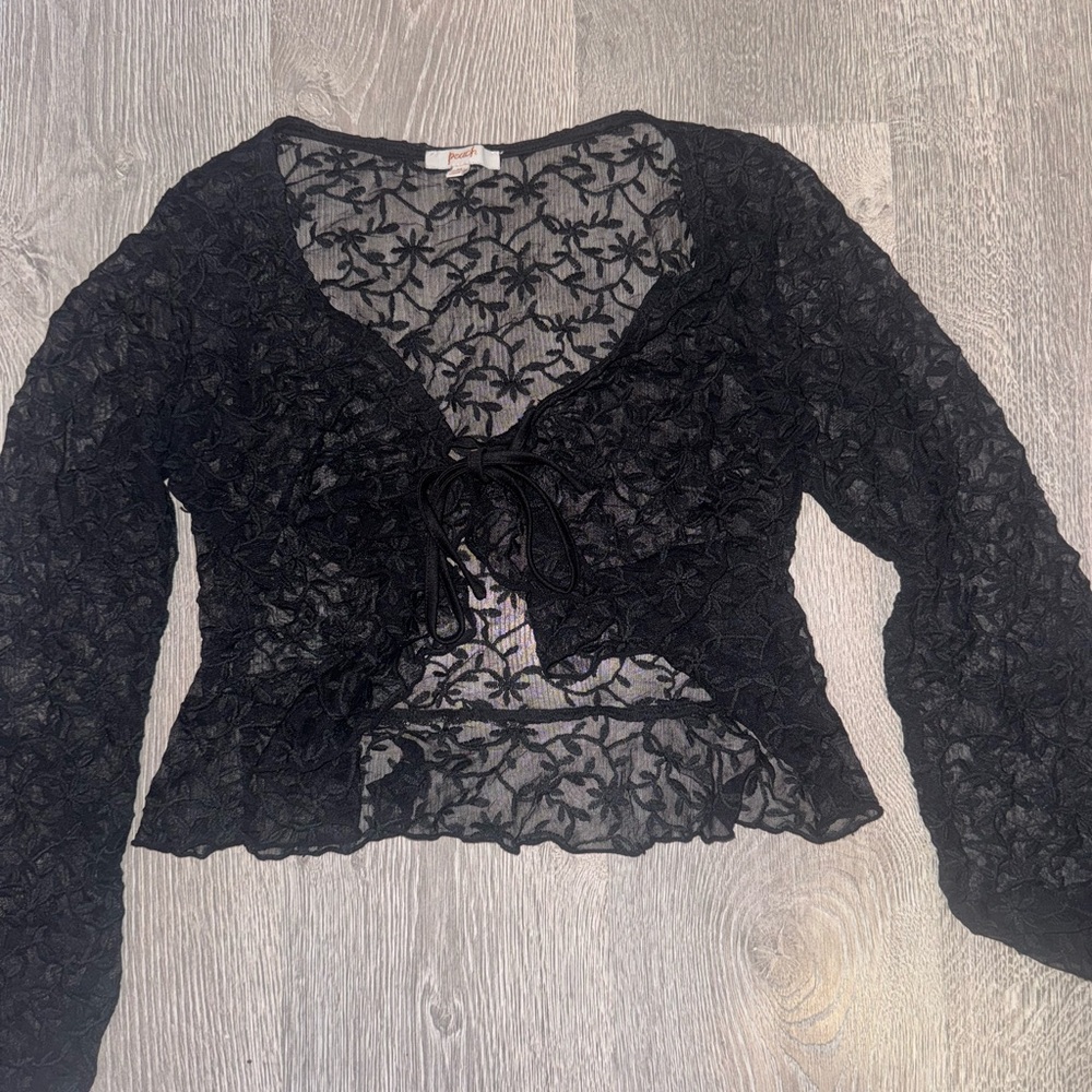 Black Lace Women's Top